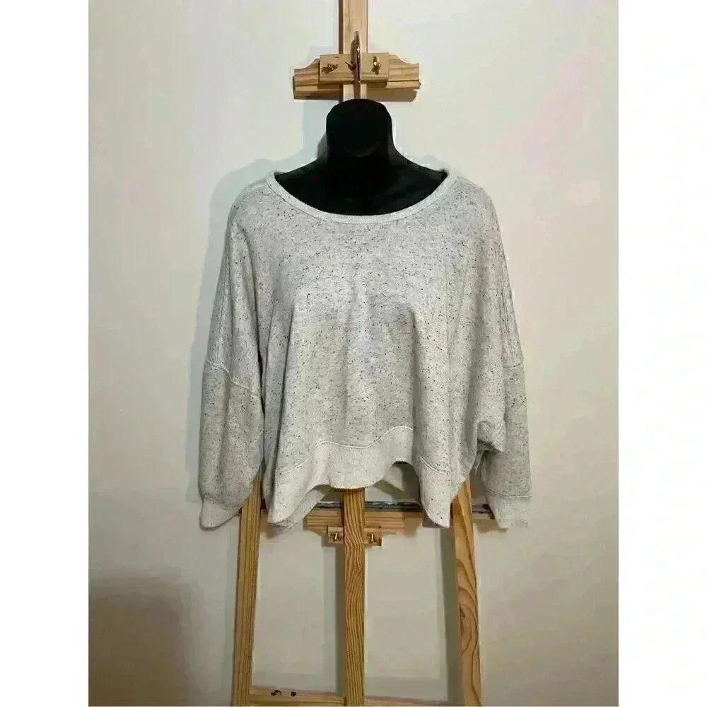 Lovestitch pullover open back grey sweater size s/m